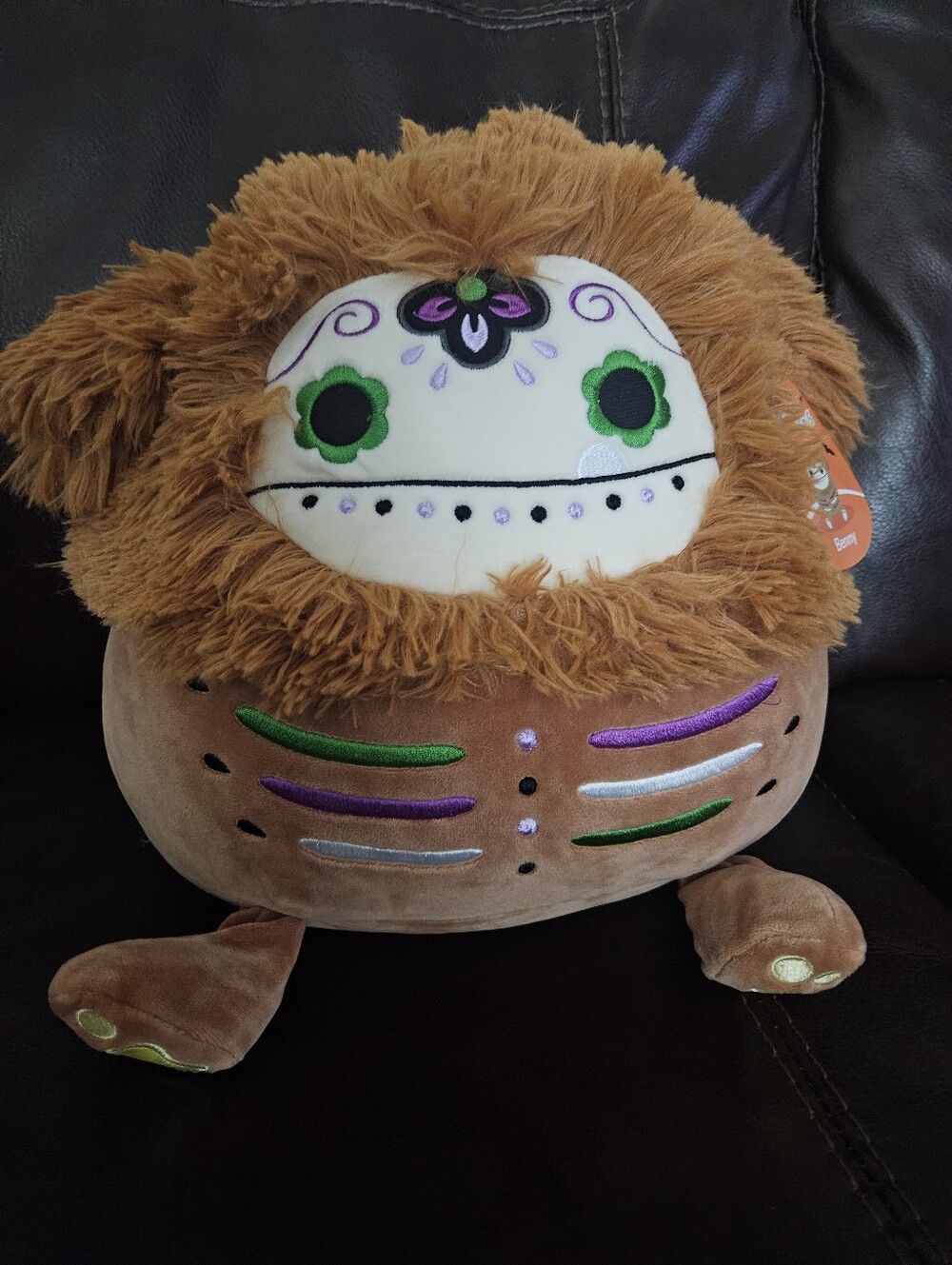 NWT Squishmallows 12" Benny Bigfoot Day of the Dead 2022 Halloween Plush